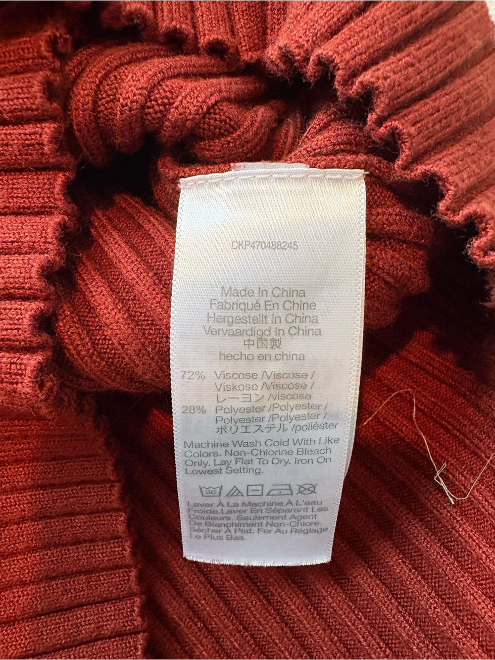 Madewell Ribbed V-Neck Tank Top in Rust - Picture 4 of 4